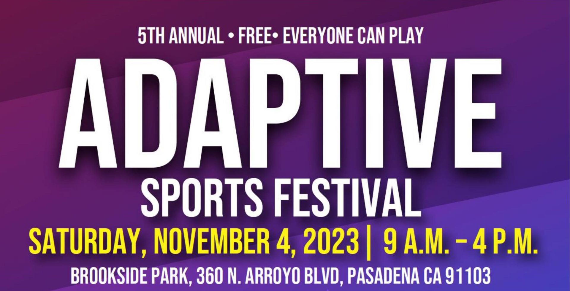 Triumph Foundation Adaptive Sports Festival Pasadena Flyer